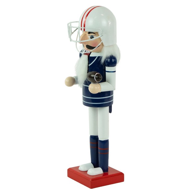 Red And White Wooden Christmas Nutcracker Football Player