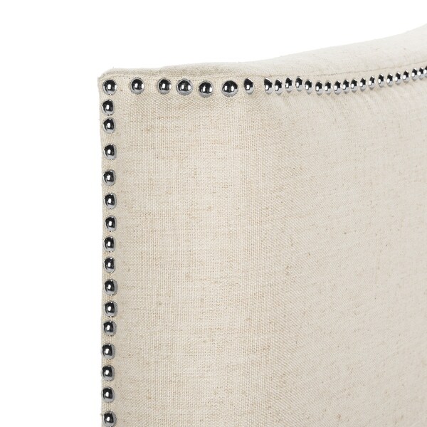 SAFAVIEH Jeneva King-size Off-white Linen Camelback Headboard - - 21131075