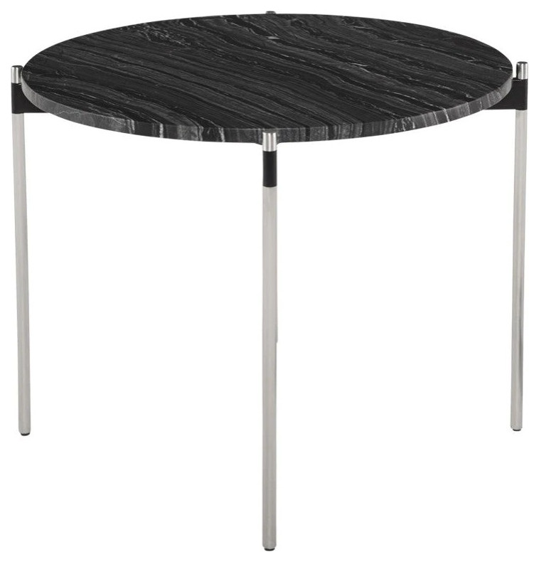 Tyson Black Wood Side Table   Midcentury   Side Tables And End Tables   by Rustic Home Furniture Deco  Houzz