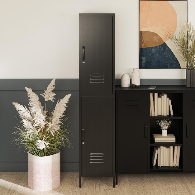 Realrooms Shadwick 2 Door Metal Locker Storage Cabinet