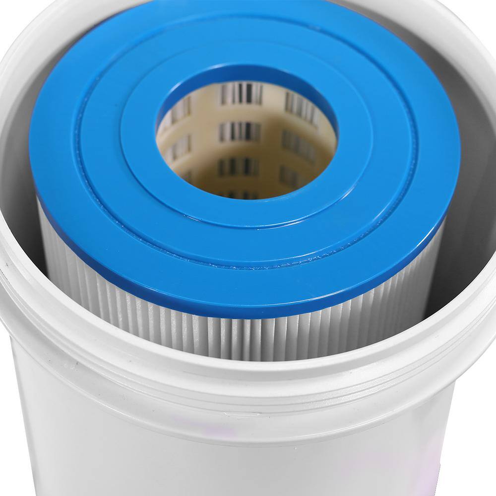 XtremepowerUS Pool 80 sq.ft. Filtration Filter Cartridge System with Built-In Pump for Above Ground Pool 75204-H1