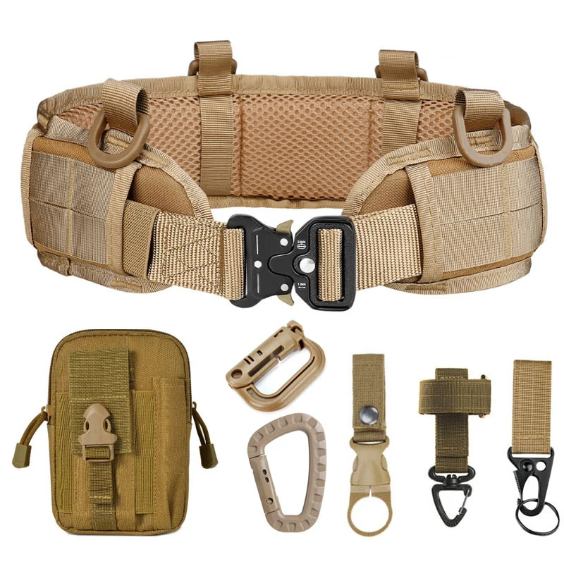 High Quality Tactical Style Belt Quick Release Metal Buckle Belt Heavy Duty Nylon Riggers Belts for Men