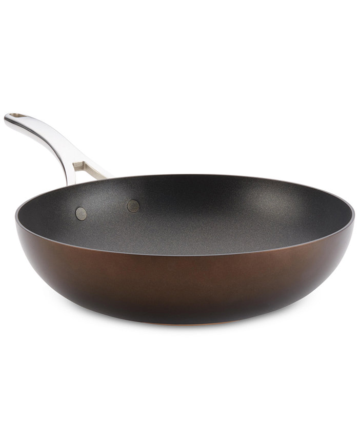 Anolon Nouvelle Copper Luxe Sable Hard-Anodized Non-Stick Stir Fry Pan