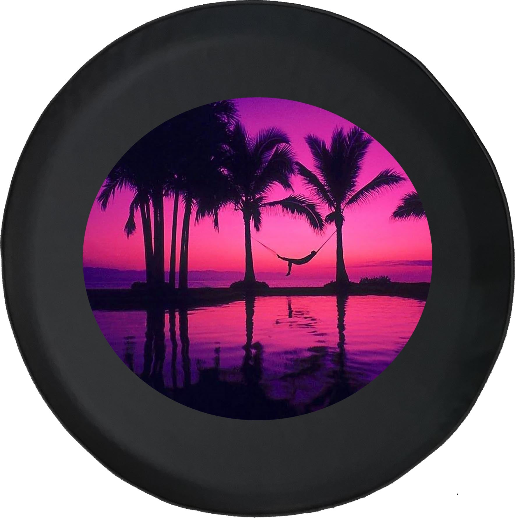 Black Tire Covers - Tire Accessories for Campers， SUVs， Trailers， Trucks， RVs and More | Island Beach Dreams Black 28 Inch