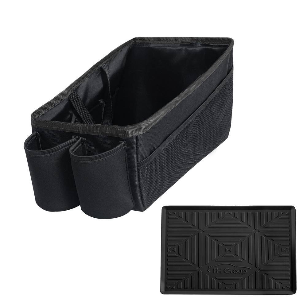 FH Group Multi-Use Tote Car Organizer with Cup Holders DMFH1135BLACK