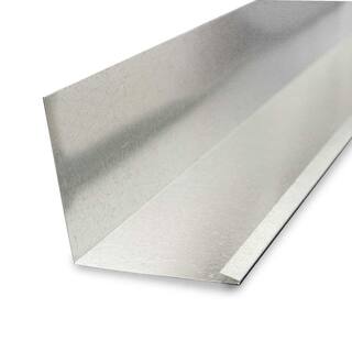 Gibraltar Building Products 4 in. x 4 in. x 10 ft. Galvanized Steel 90 L Flashing with Open Hem 10170