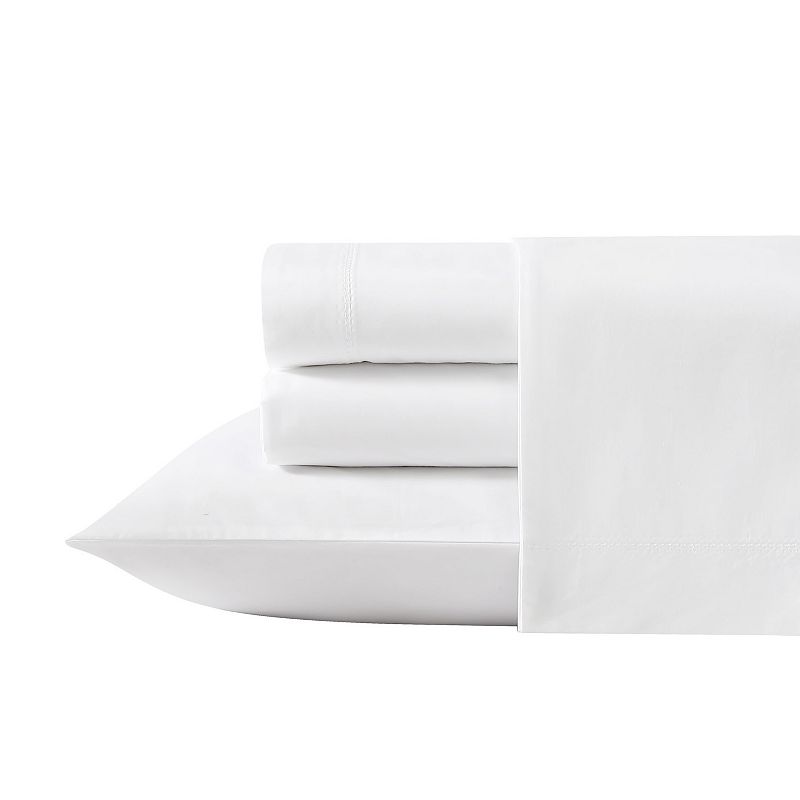 Laura Ashley Solid White Sheets 4-piece Set