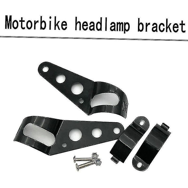 Universal Headlight Mounting Brackets 39mm-51mm Motorcycle Ear Fork Black， Model: Black 19