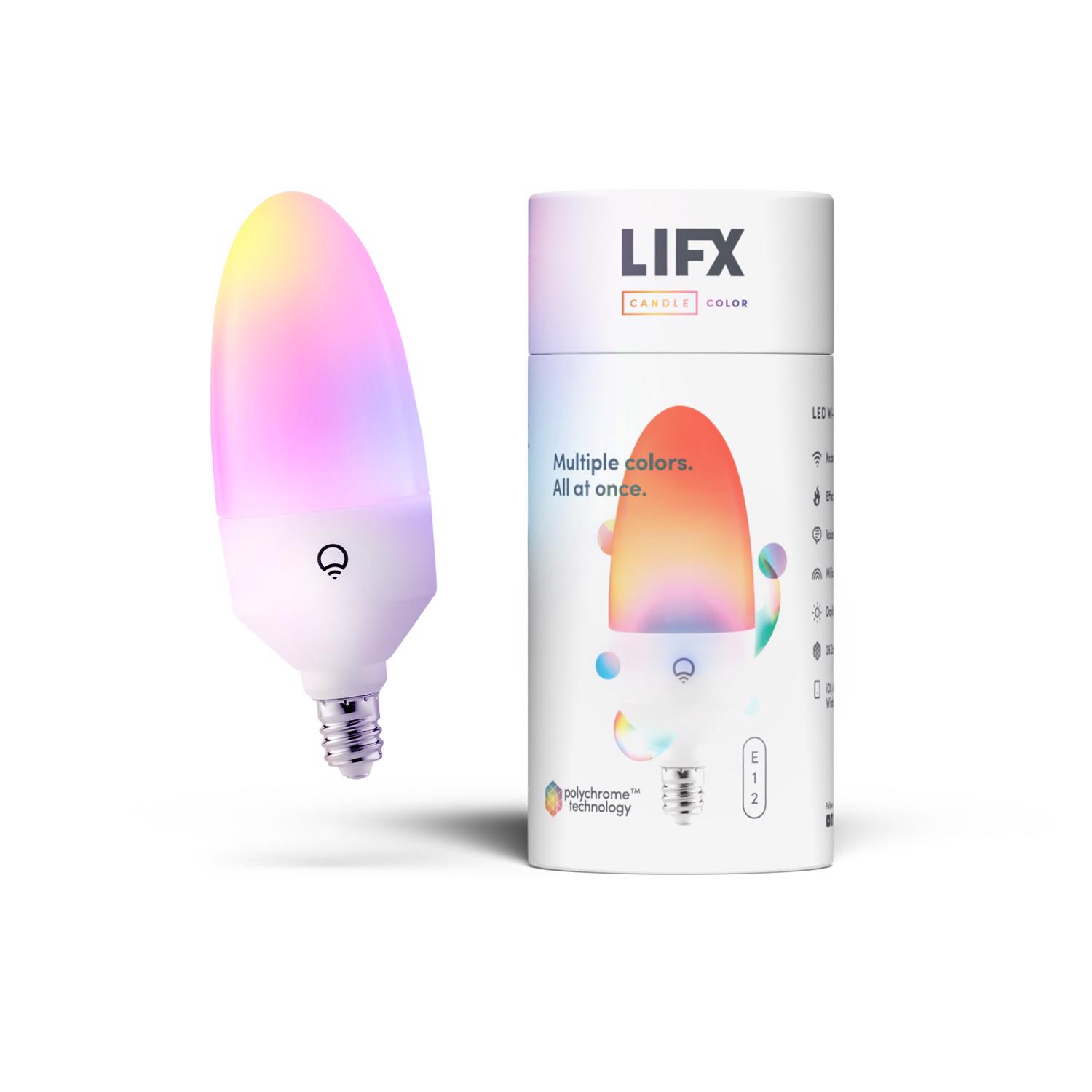 LIFX Smart Home E12 E12 (Candelabra) Smart-Enabled LED Bulb Color Changing 25 Watt Equivalence 1 pk