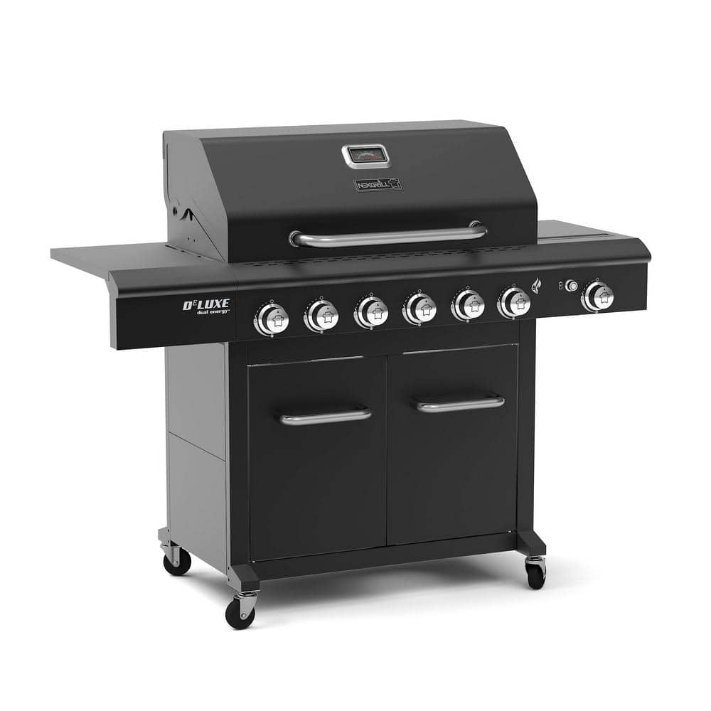 Nexgrill Deluxe 6-Burner Propane Gas Grill in Black with Side Burner 720-0898A