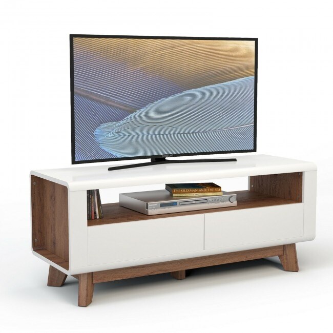 Entertainment Center with 2 Pull-Out Drawers and Open Compartment - 47