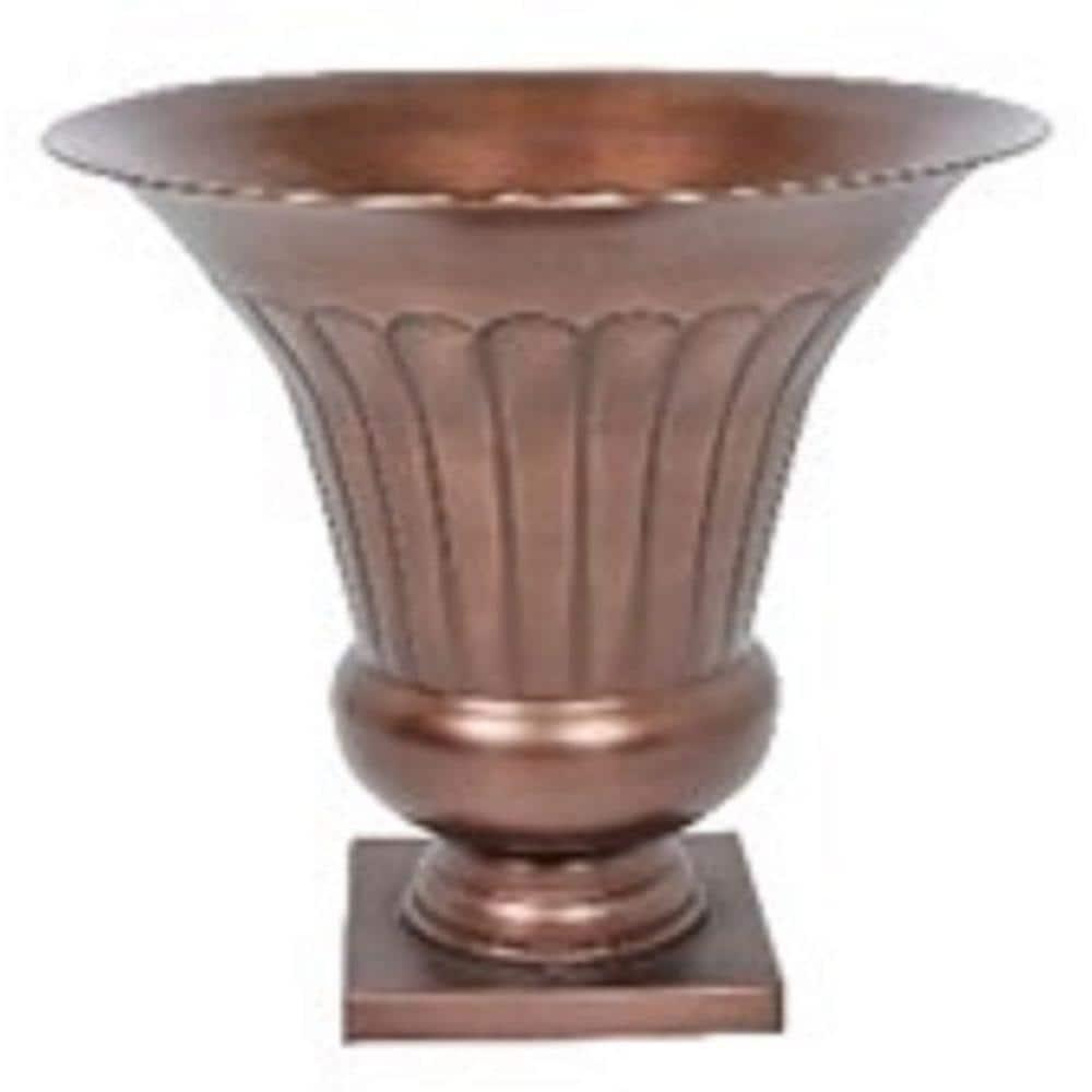 17.25 in. Antique Copper Metal Urn Planter DS-24357