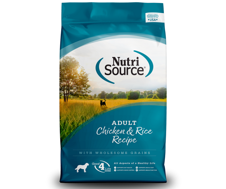 NutriSource - All Breeds， Adult Dog Chicken and Rice Recipe Dry Dog Food