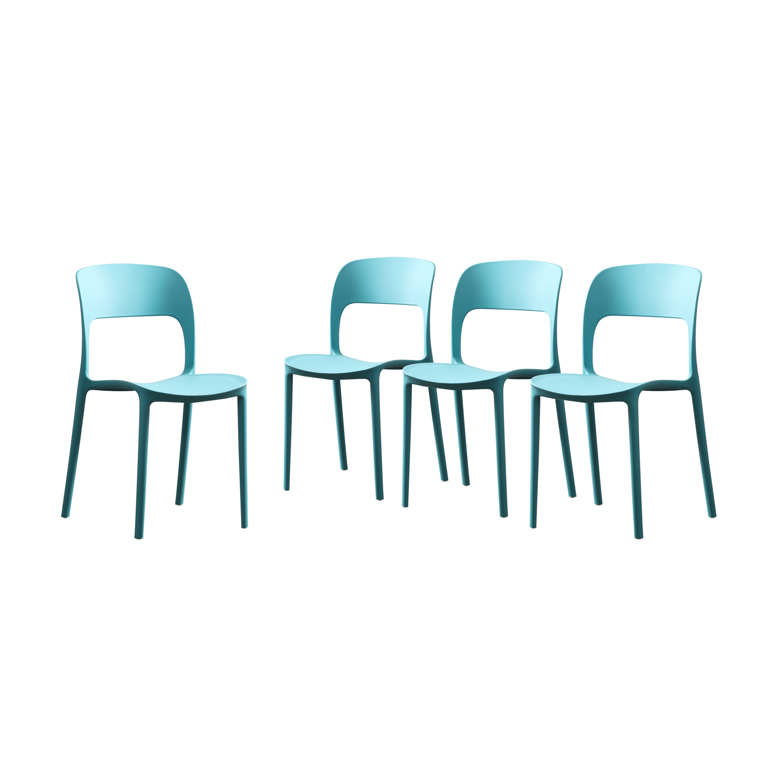 Dean Outdoor Plastic Chairs (Set of 2)