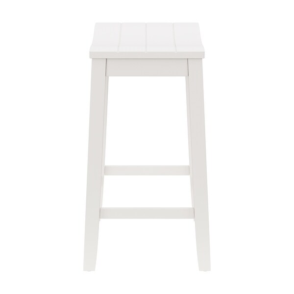 Hillsdale Fiddler Wood Backless Counter Height Stool， White