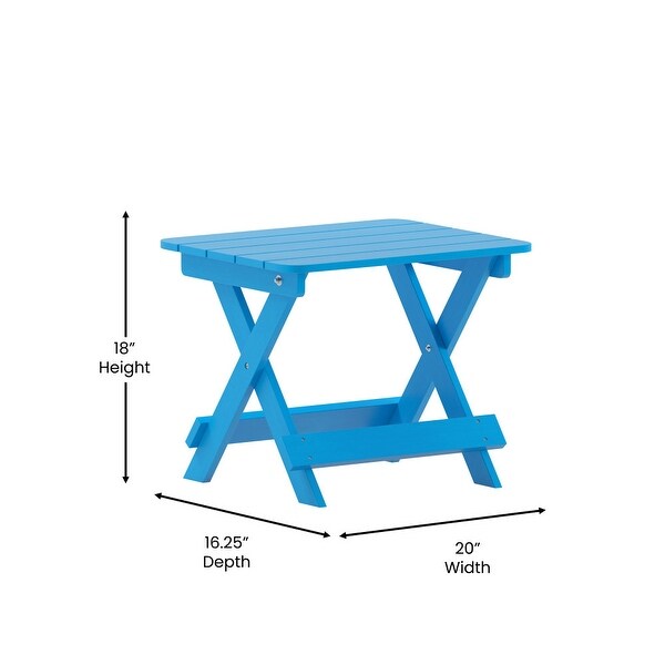 Commercial Grade AllWeather Portable Folding Adirondack Side Table