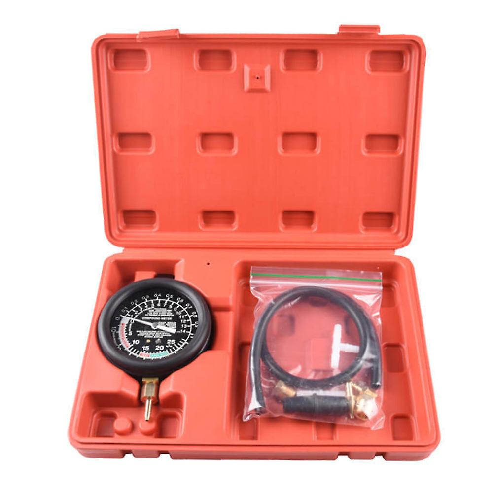 Black 1 Set Carburetor Carb Valve Fuel Pump Pressure and Vacuum Tester Gauge Test Kit