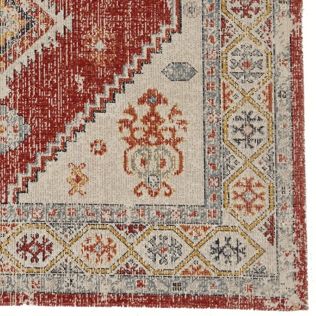 Great Zero Koble Rug Off White red Linon