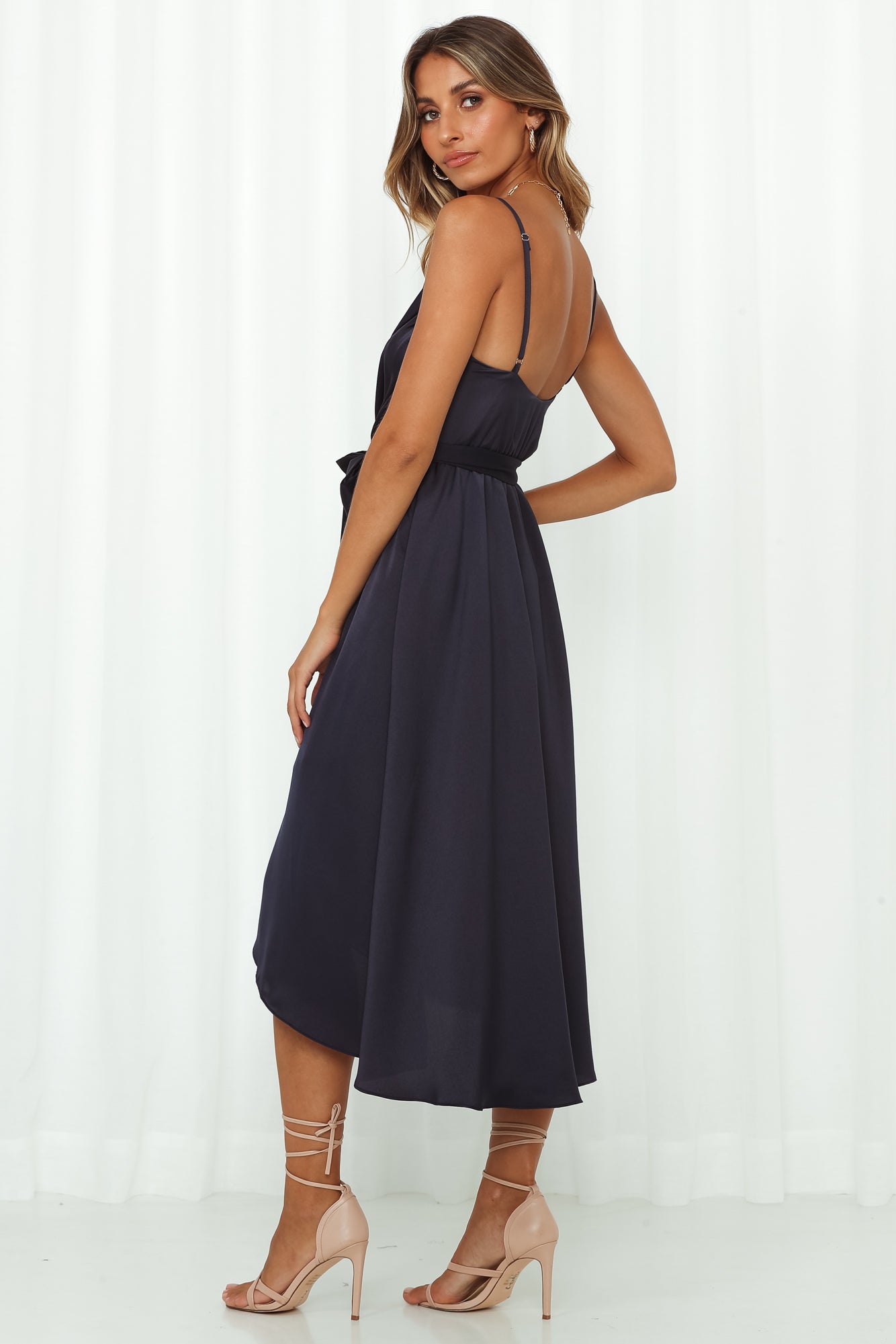 Fuel To My Fire Midi Dress Navy