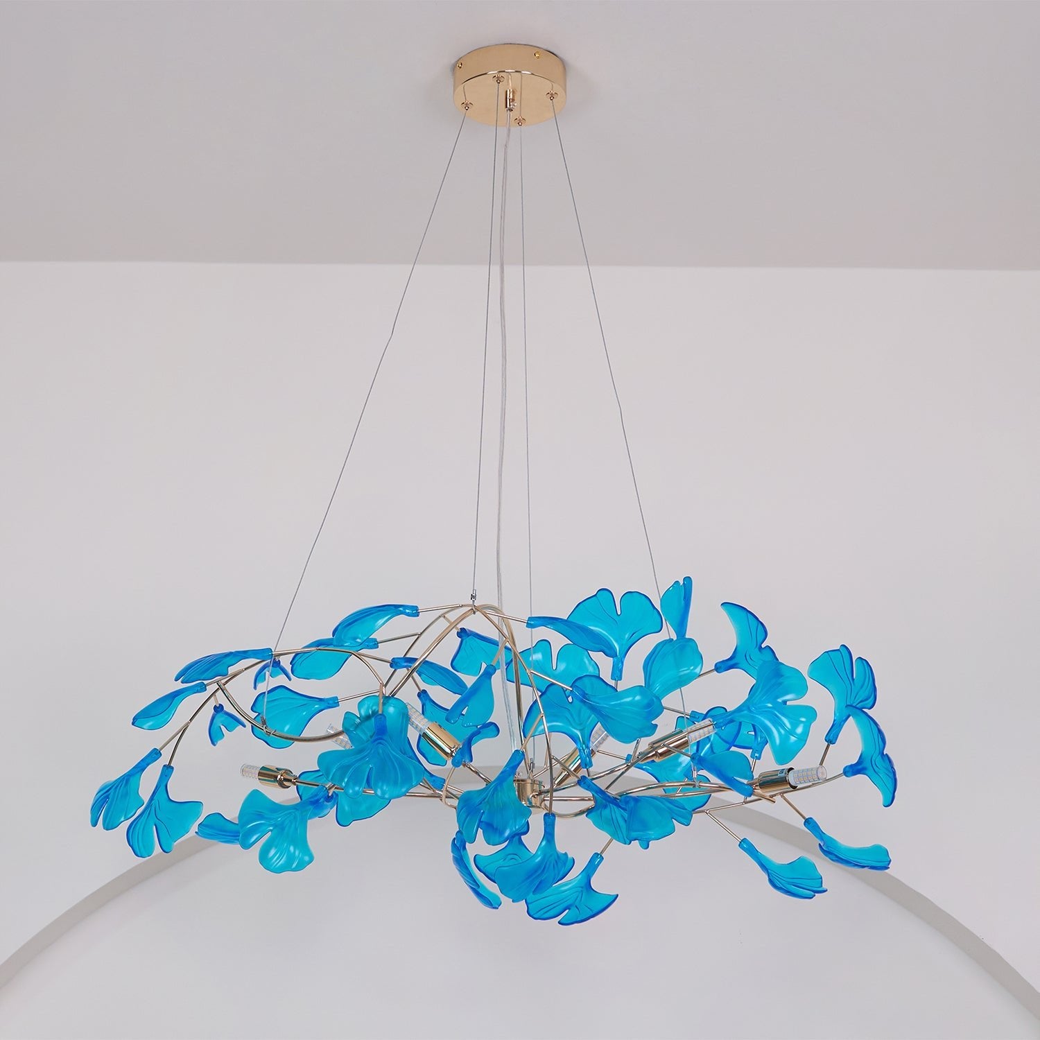 Acrylic Ginkgo Leaf Chandelier