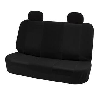 FH Group Flat Cloth 52 in. x 58 in. x 1 in. Rear Car Seat Cover DMFB102BLACK012