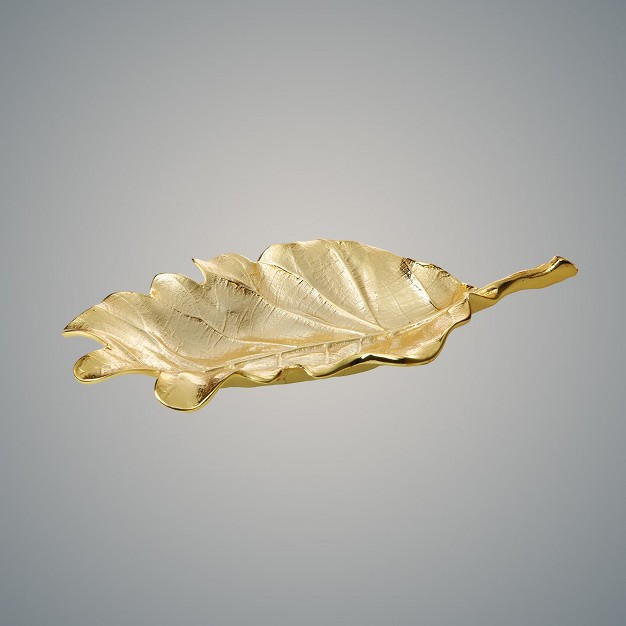 Classic Touch 10 75 quot l Gold Leaf Dish