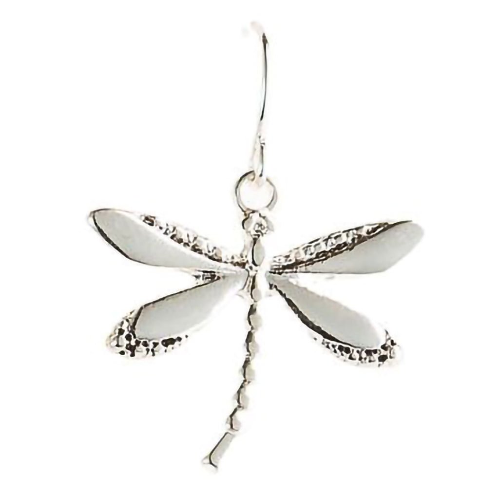 Rain   Silver Deco Dragonfly Earring