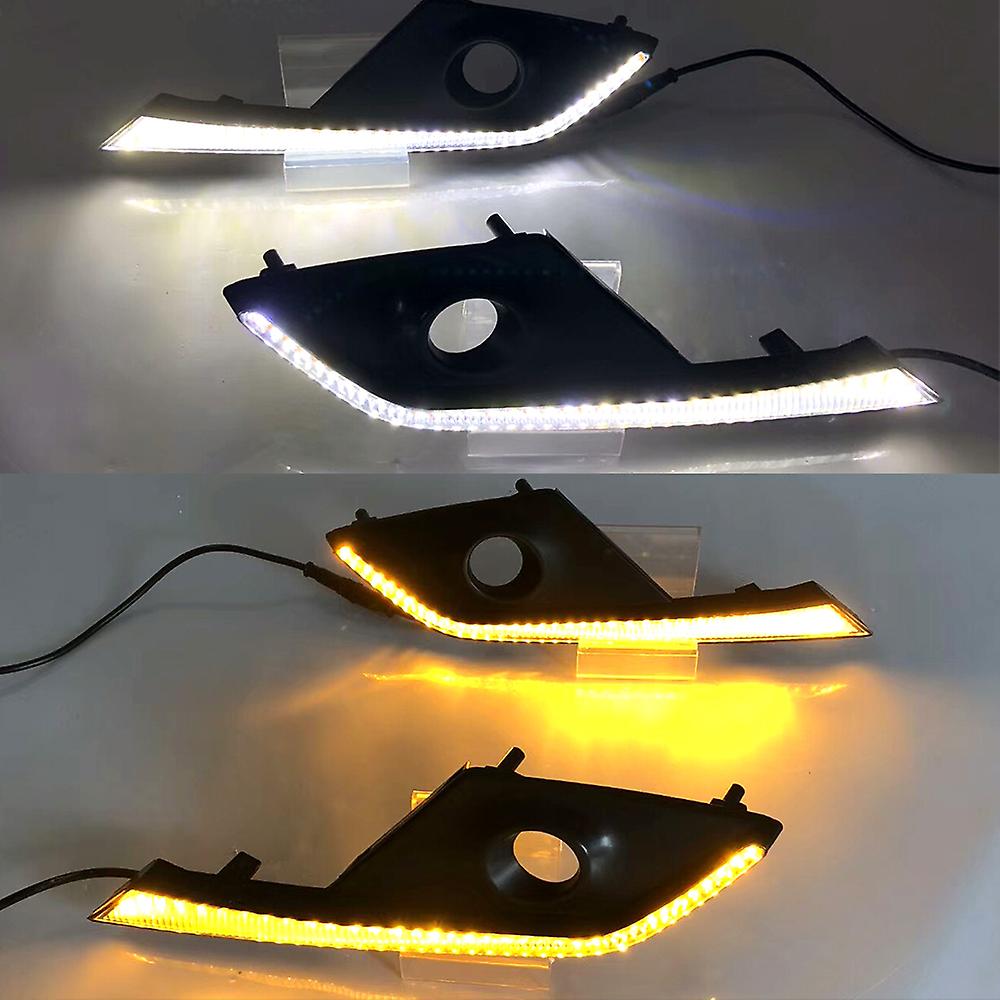 Born Pretty Car Flashing 1 Pair Car Drl Led Daytime Running Light With Yellow Turn Signal Function For Mazda Cx-3 Cx3 2015 - 2019 2020