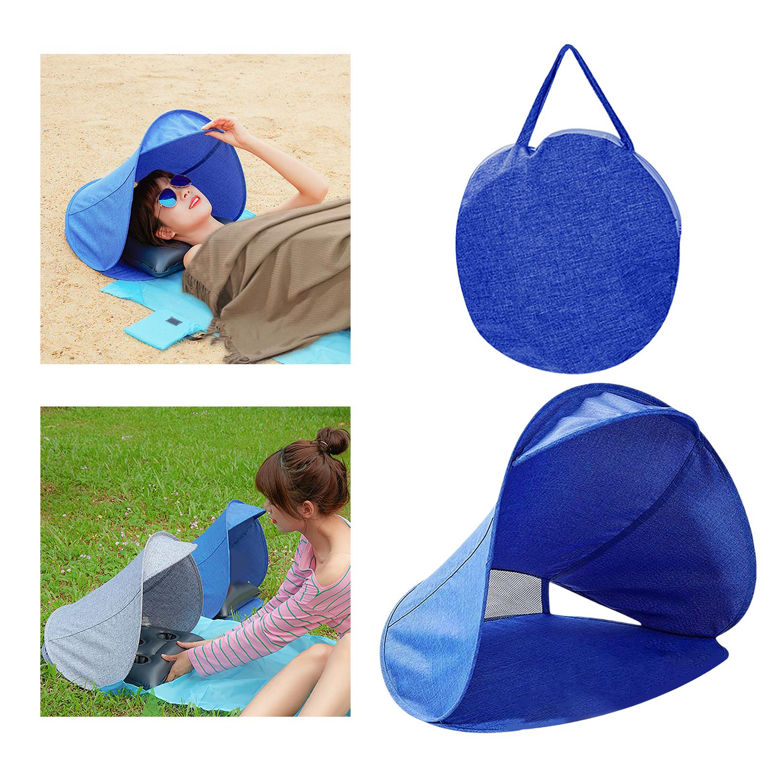 Sun Shade Sun Protection Personal for Working Outside Portable Face Tent Tent Beach Tent for Outdoor Camping Seaside Head Tent Blue