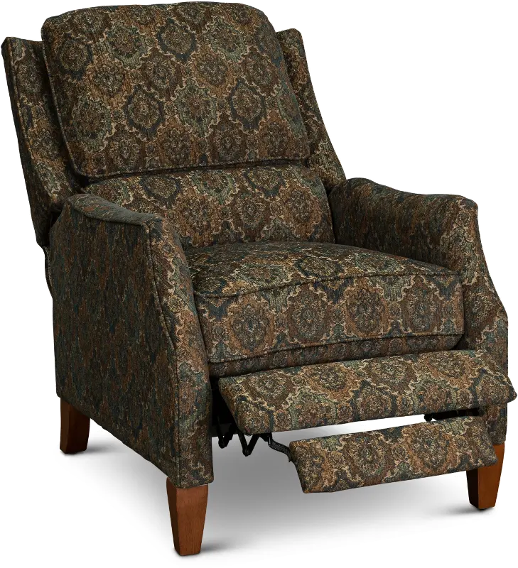 Sandlewood Traditional Brown High-Leg Pushback Recliner