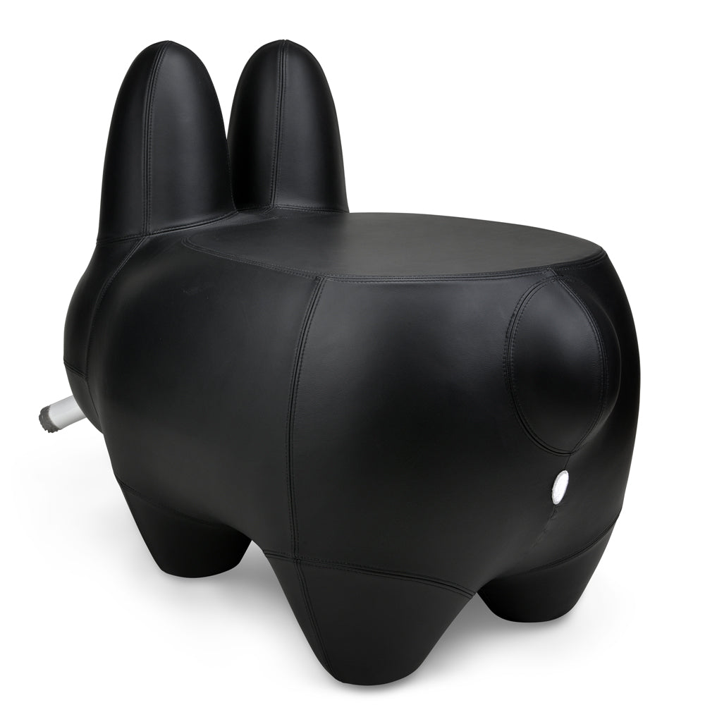 Kidrobot Art Giant Leather Smorkin' Labbit Stool by Frank Kozik - Black Edition