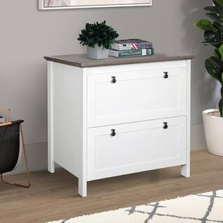 SAINT BIRCH Finley WhiteGray Oak 2-Drawer Lateral File Cabinet SBFL4025LFWG