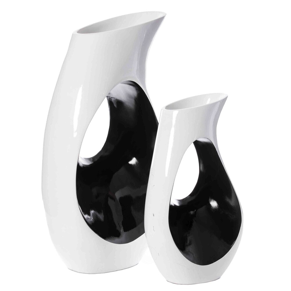 Modern floor vase  White Unique Trumpet Floor Vase  Home Interior Decoration  Modern Floor Vase  Tall Floor Vases