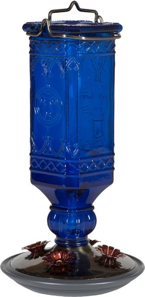 Perky-Pet Antique Glass Bottle Hummingbird Feeder