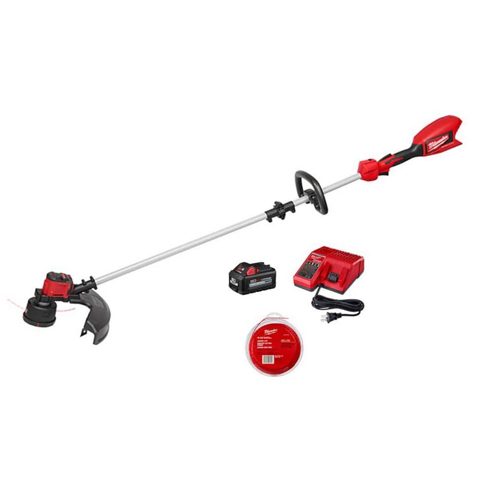 Milwaukee M18 18V Lithium-Ion Brushless Cordless String Trimmer Kit with 6.0 Ah Battery and Charger and 0.095 Trimmer Line 2828-21-49-16-2713