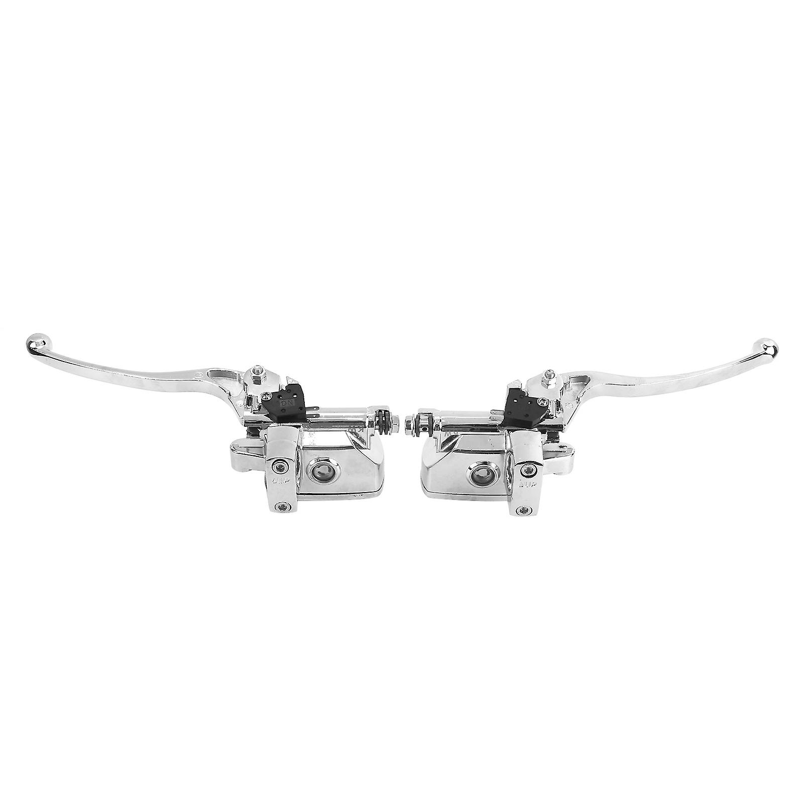 Pair Of Hydraulic Brake Master Cylinder Clutch Lever Aluminum Alloy Universal For 1in Motorcycle Handlebar