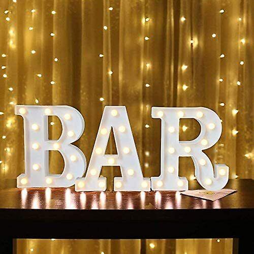 Led Marquee Letter Light 'bar' Vintage Alphabet Light Up Sign Wedding Party Diy