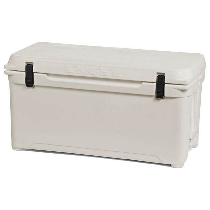 ENGEL 76 Quart 96 Can High Performance Roto Molded Cooler Chest， Coastal White