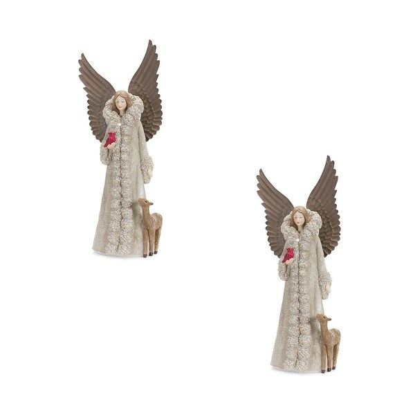 Angel w/Deer (Set of 2)