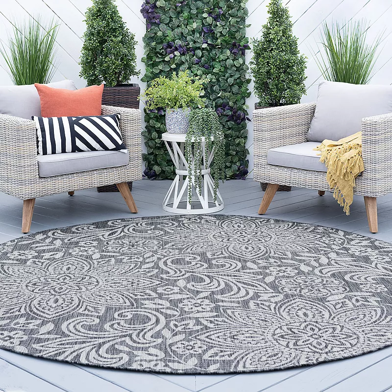 KHL Rugs Savine Floral Indoor Outdoor Rug