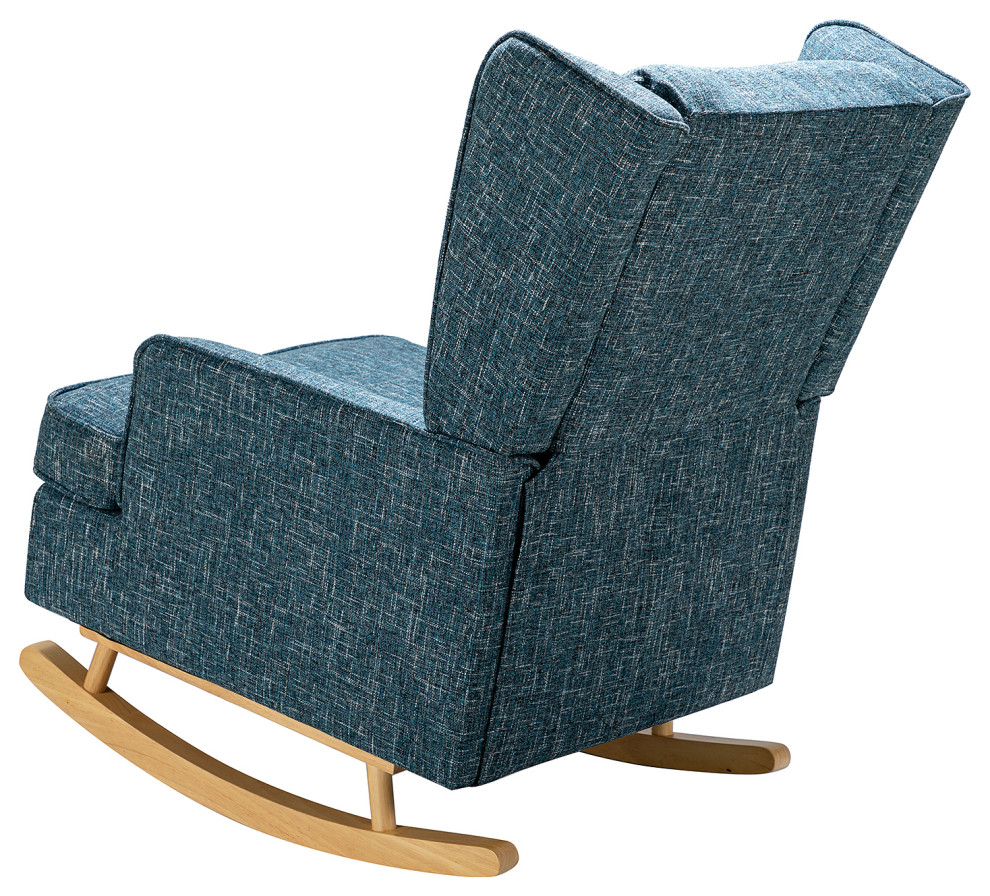 Upholstery Wingback Rocking Chair  Set of 2   Transitional   Rocking Chairs   by Karat Home  Houzz