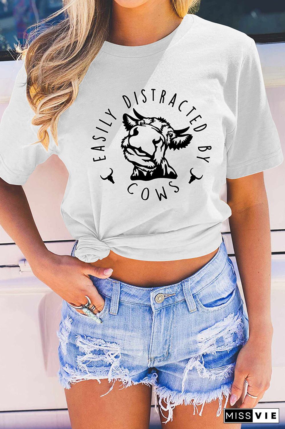 Easily Distracted By Cows Graphic Tee