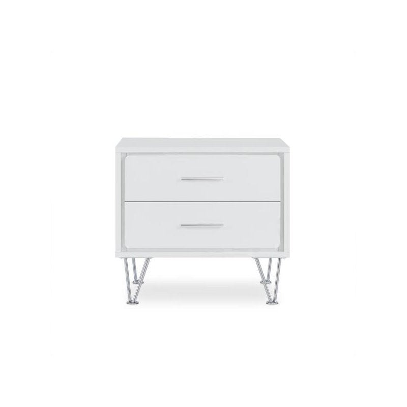 Bowery Hill 2 Drawer Nightstand in White