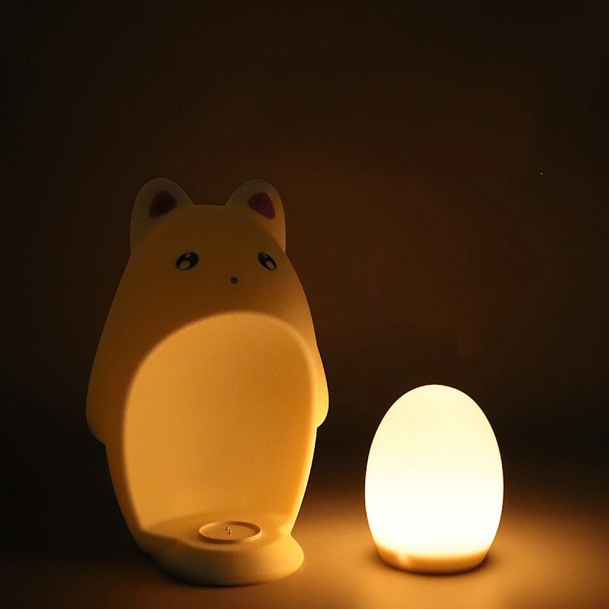 2-in-1 Portable Cat Nursery Night Light With Portable Egg Light， Adjustable Brightness， Usb-powered