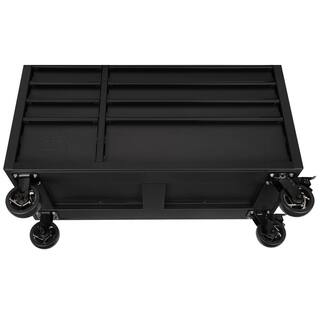 Husky 52 in. W x 21.5 in. D Heavy Duty 15-Drawer Combination Rolling Tool Chest Top Tool Cabinet with LED Light in Matte Black H52CH6TR9HDV3