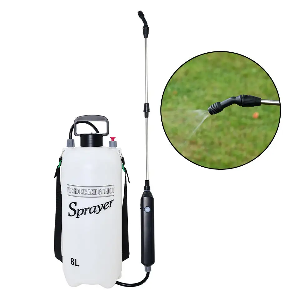 8L Garden Electric Plant Sprayer Rechargeable Lithium Battery Mist Sprayer With Telescopic Spray Pole Spray Bottle Garden Tool