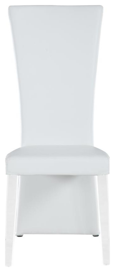 Curved High Back Side Chair With Solid Acrylic Legs   Contemporary   Dining Chairs   by VirVentures  Houzz