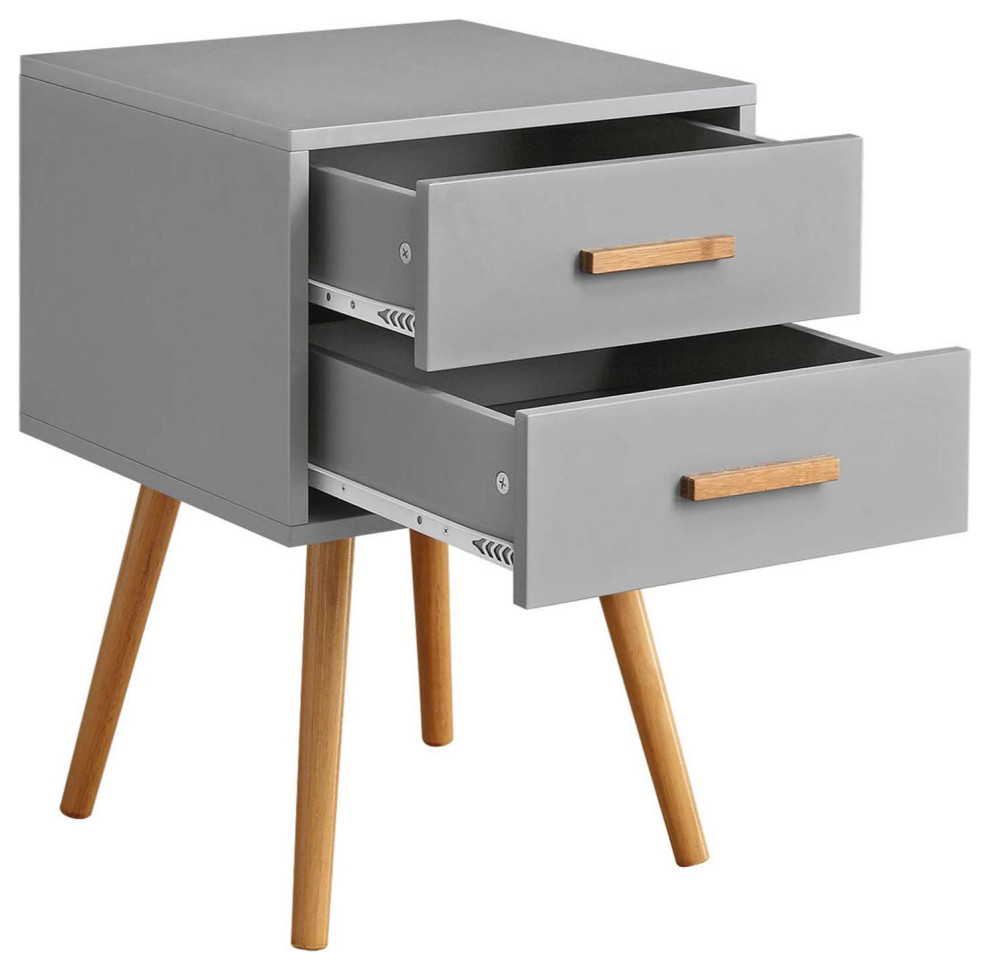 Oslo 2 Drawer End Table   Midcentury   Side Tables And End Tables   by ShopLadder  Houzz