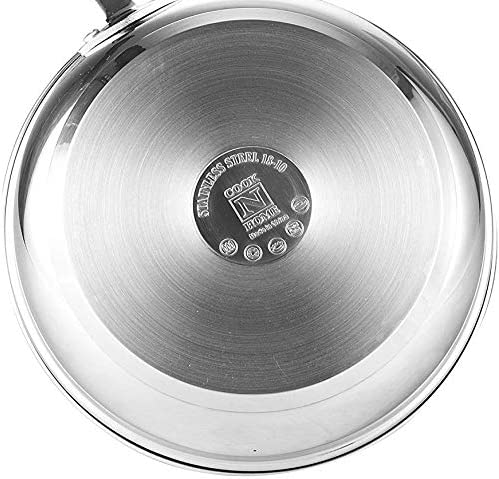 Cook N Home 00335 Stainless Steel Saucepot with Lid 20-Quart Stockpot， Silver