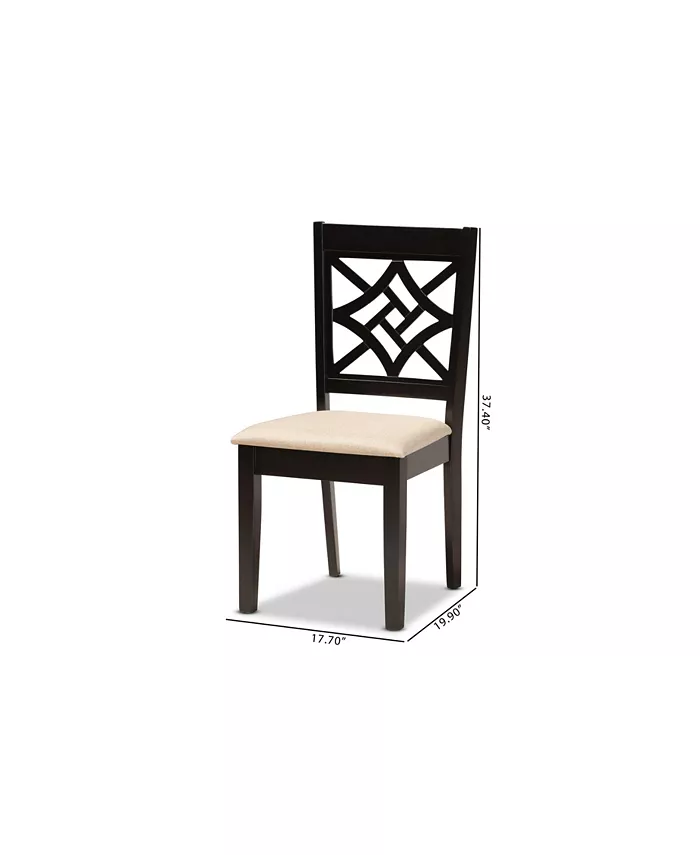 Baxton Studio Nicolette Modern and Contemporary Wood Dining Chair Set 2 Piece